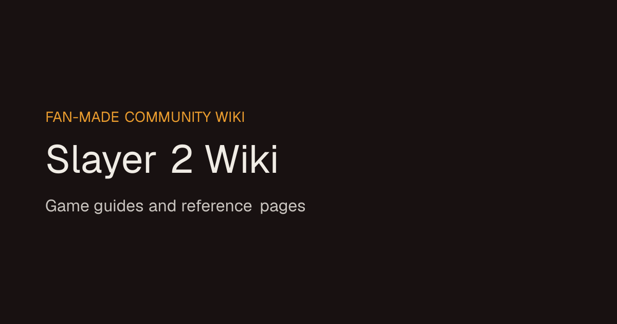 Fun Progress Path Weapons - Slayer 2 Wiki